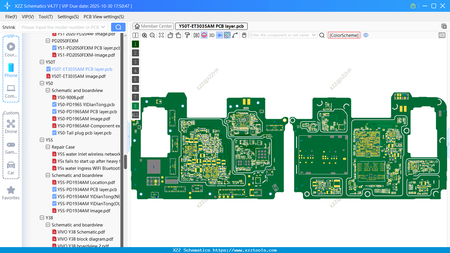 VIVO Y50T-ET3035AM PCB Layer